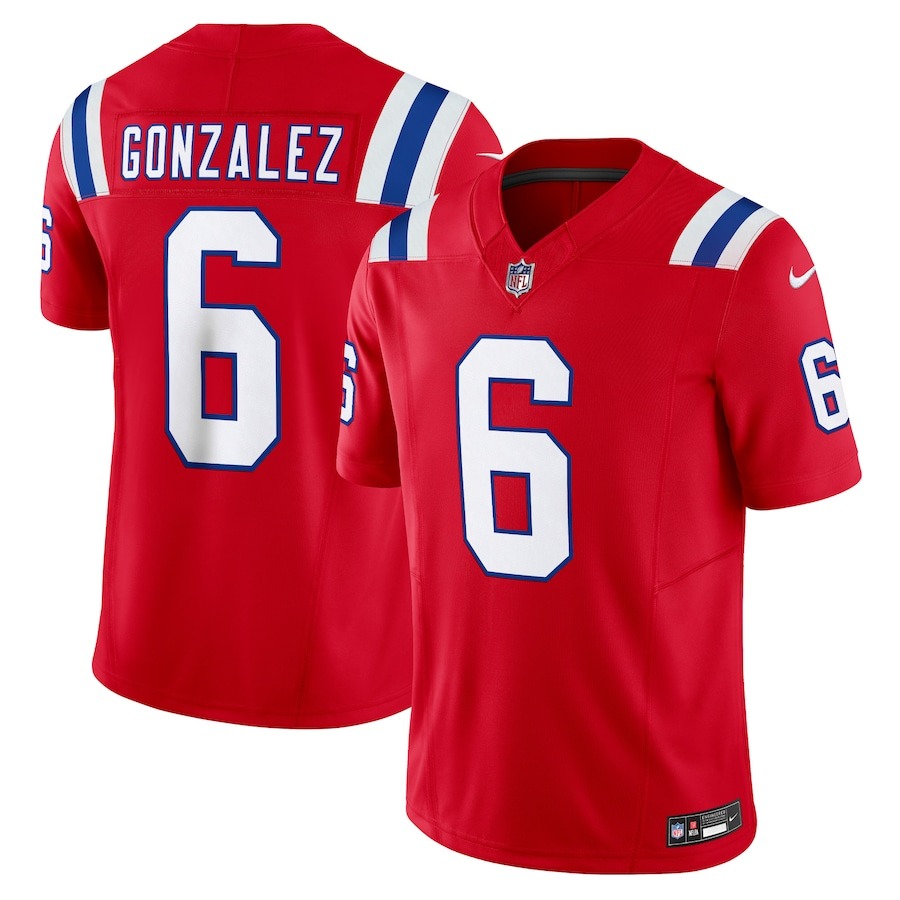 Men's New England Patriots Christian Gonzalez Nike Red  Vapor F.U.S.E. Limited Jersey - Jersey