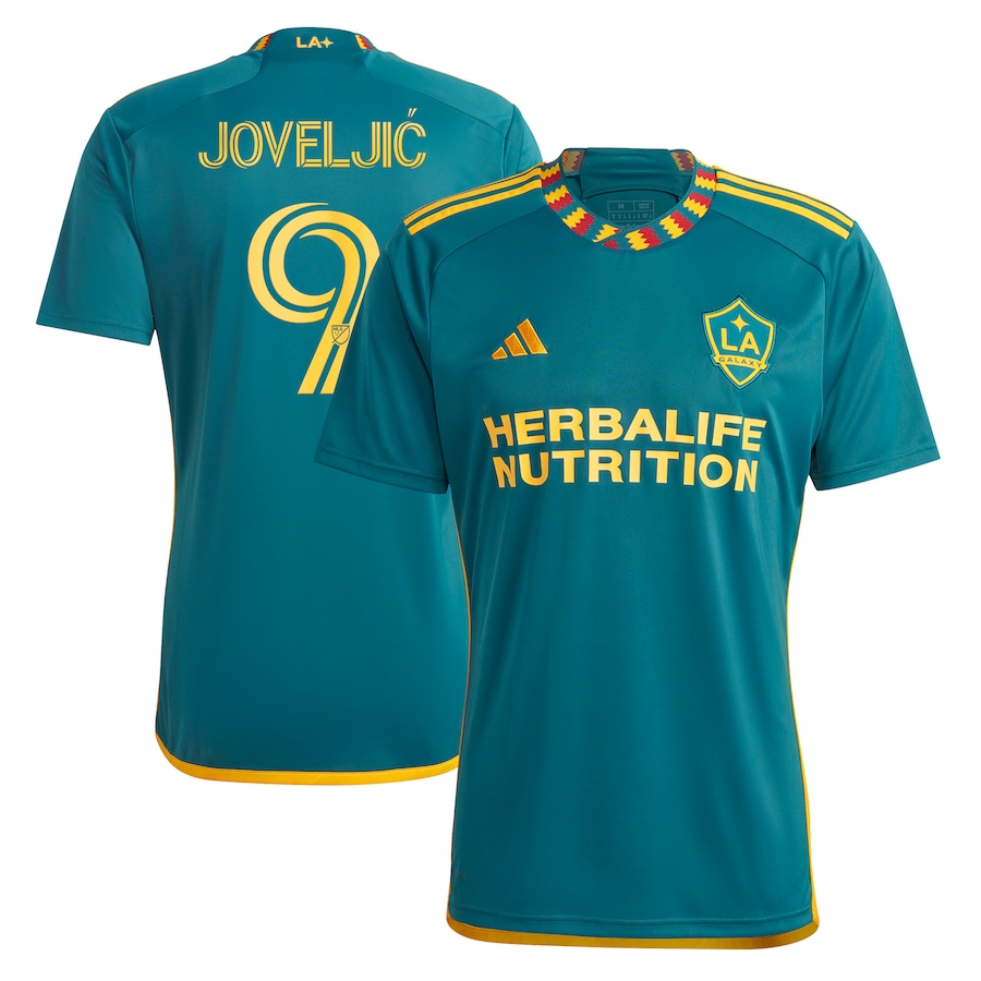 Men's LA Galaxy Dejan Joveljic adidas Green 2023 LA Kit Replica Player Jersey - Jersey