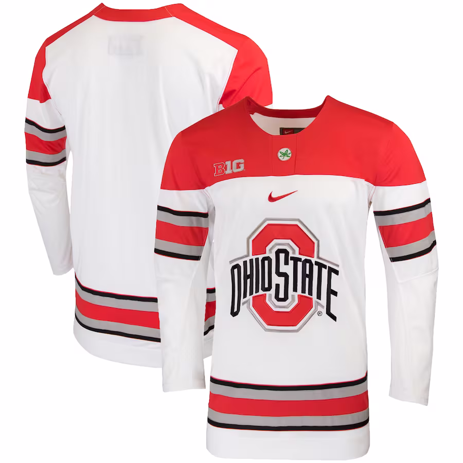 Ohio State Buckeyes Nike Replica College Hockey Jersey - White - Jersey