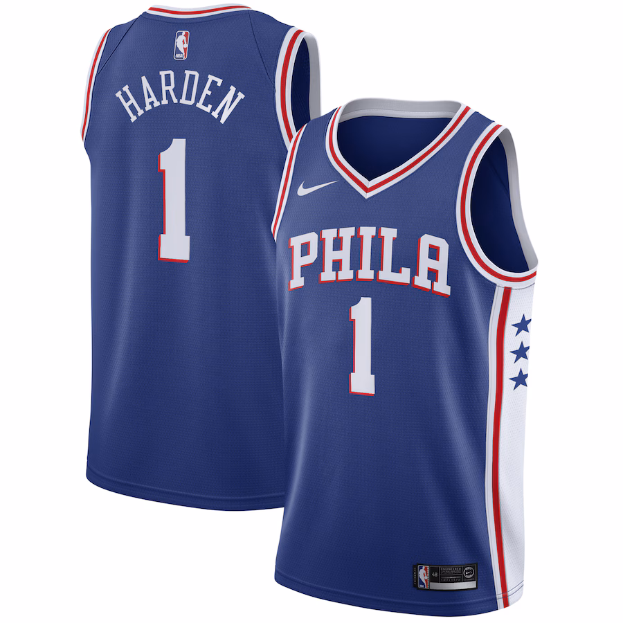 Men's Philadelphia 76ers James Harden Nike Royal Swingman Jersey - Icon Edition - Jersey