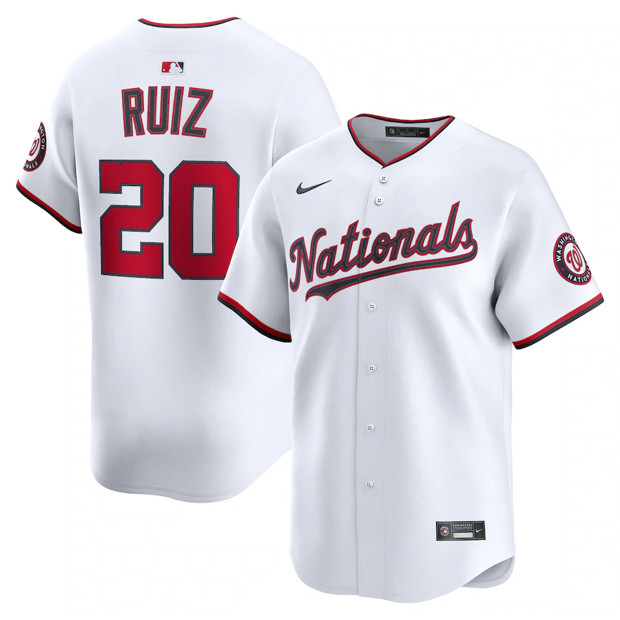 Men's Washington Nationals Keibert Ruiz Nike White Alternate Limited Player Jersey - Jersey