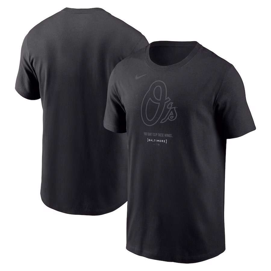 Men's Baltimore Orioles Nike Black City Connect Large Logo T-Shirt - Jersey