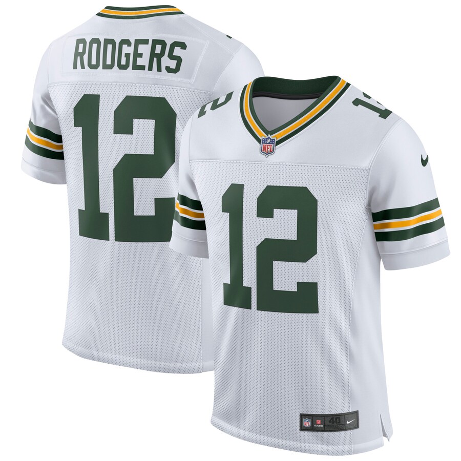 Men's Green Bay Packers Aaron Rodgers Nike White Classic Elite Player Jersey - Jersey