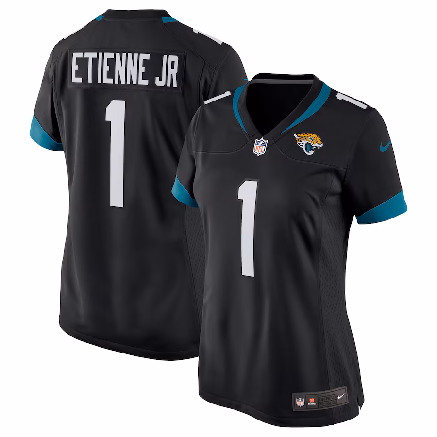 Women's Jacksonville Jaguars Travis Etienne Nike Black Game Jersey - Jersey