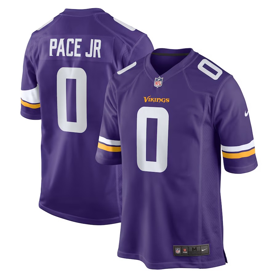 Men's Minnesota Vikings Ivan Pace Jr Nike Purple Game Jersey - Jersey