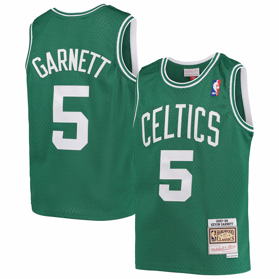 Youth Boston Celtics Kevin Garnett Mitchell & Ness Kelly Green 2007/08 Hardwood Classics Swingman Jersey - Jersey