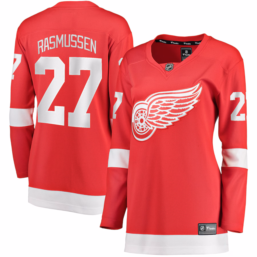 Women's Detroit Red Wings Michael Rasmussen Fanatics Red Home Breakaway Player Jersey - Jersey
