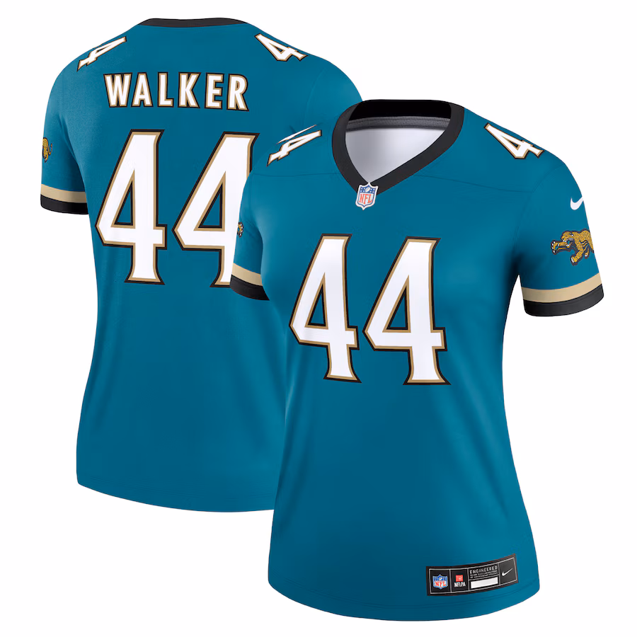 Women's Jacksonville Jaguars Travon Walker Nike Teal Prowler Throwback Legend Jersey - Jersey