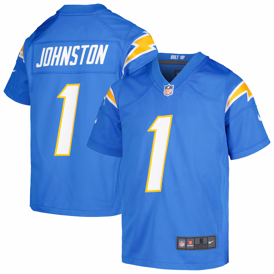 Youth Los Angeles Chargers Quentin Johnston Nike Powder Blue Game Jersey - Jersey
