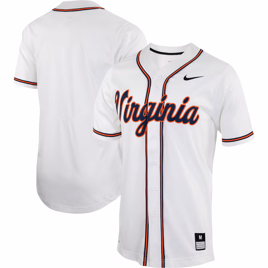Men's Nike White Virginia Cavaliers Replica Baseball Jersey - Jersey
