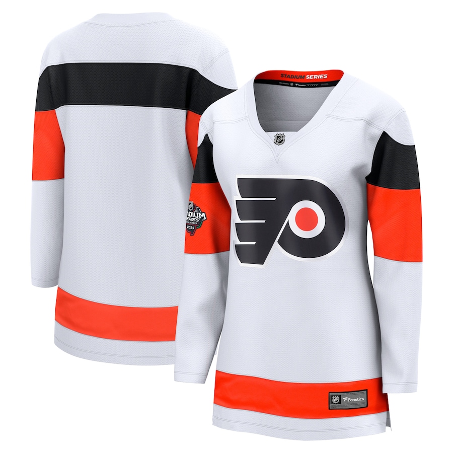 Women's Philadelphia Flyers Fanatics White 2024 NHL Stadium Series Breakaway Jersey - Jersey