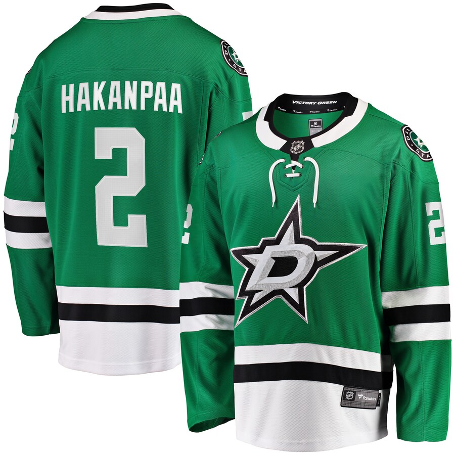 Men's Dallas Stars Jani Hakanpaa Fanatics Branded Kelly Green Home Breakaway Player Jersey - Jersey