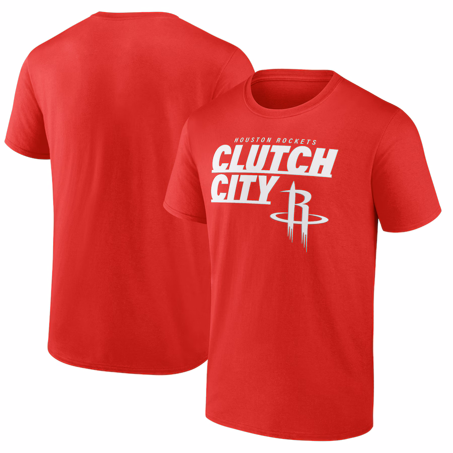 Men's Houston Rockets Red Half Court Offense T-Shirt - Jersey