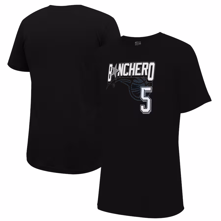 Unisex Orlando Magic Paolo Banchero Stadium Essentials Black 2023/24 City Edition Player Graphic T-Shirt - Jersey