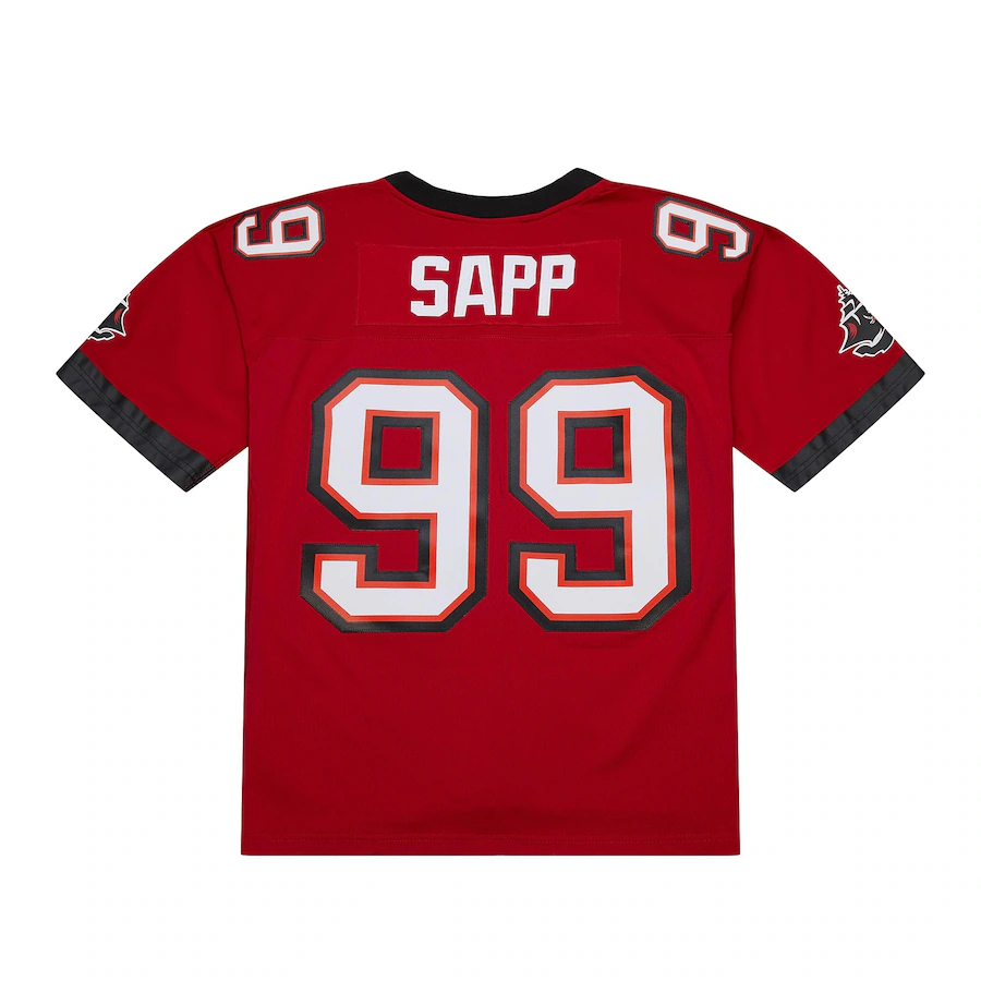 Men's Tampa Bay Buccaneers Warren Sapp Mitchell & Ness Red 2002 Legacy Replica Jersey - Jersey
