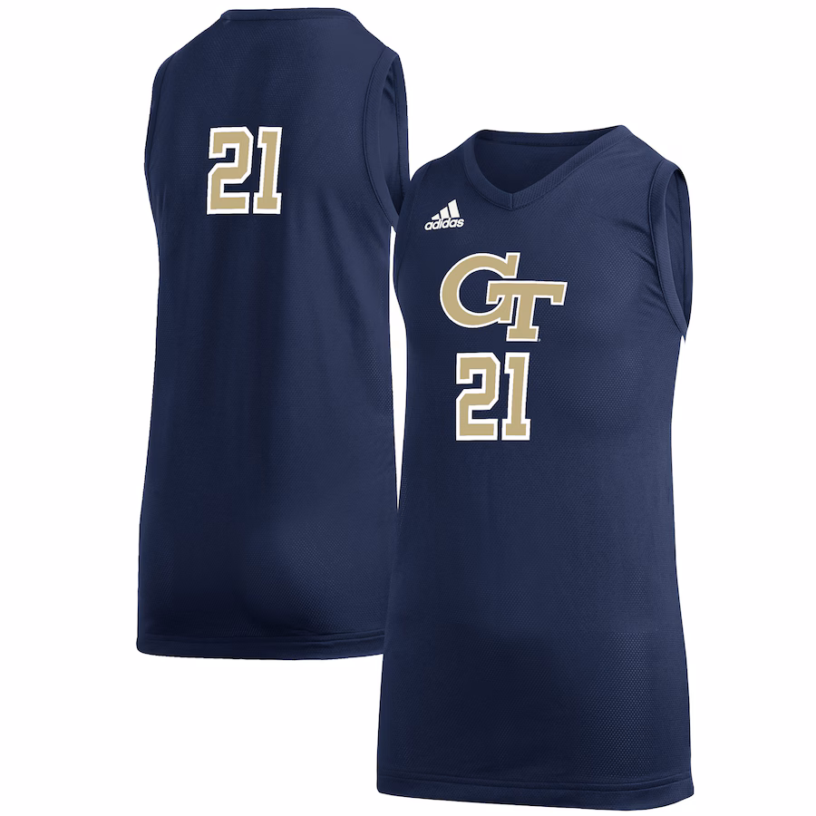 #21 Georgia Tech Yellow Jackets adidas Youth Game Jersey - Navy - Jersey