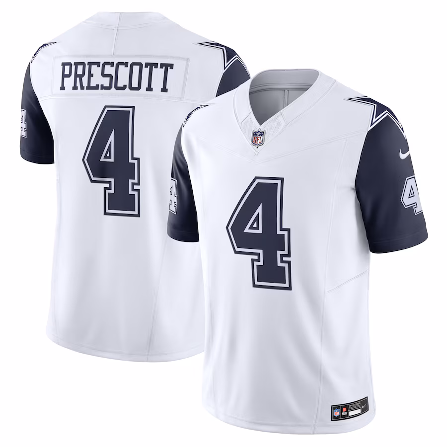 Men's Dallas Cowboys Dak Prescott Nike White Vapor F.U.S.E. Limited Jersey - Jersey