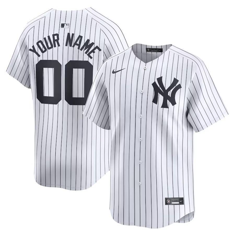 Youth New York Yankees Nike White Home Limited Custom Jersey - Jersey