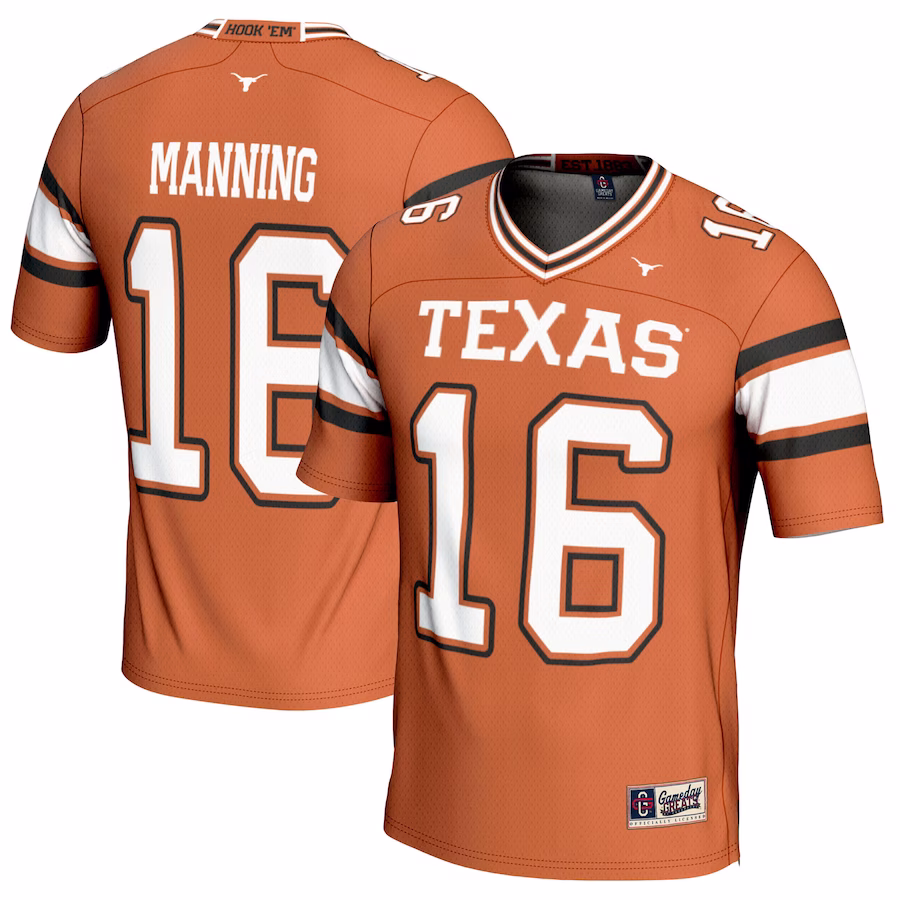 Arch Manning Texas Longhorns GameDay Greats NIL Player Football Jersey - Texas Orange - Jersey
