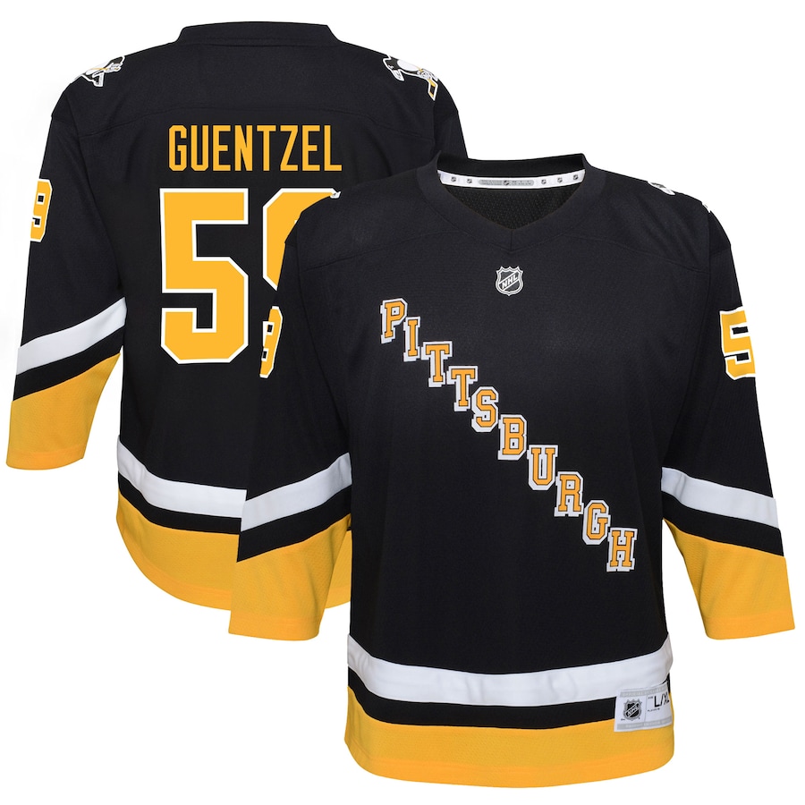 Youth Pittsburgh Penguins Jake Guentzel Black 2021/22 Alternate Replica Player Jersey - Jersey