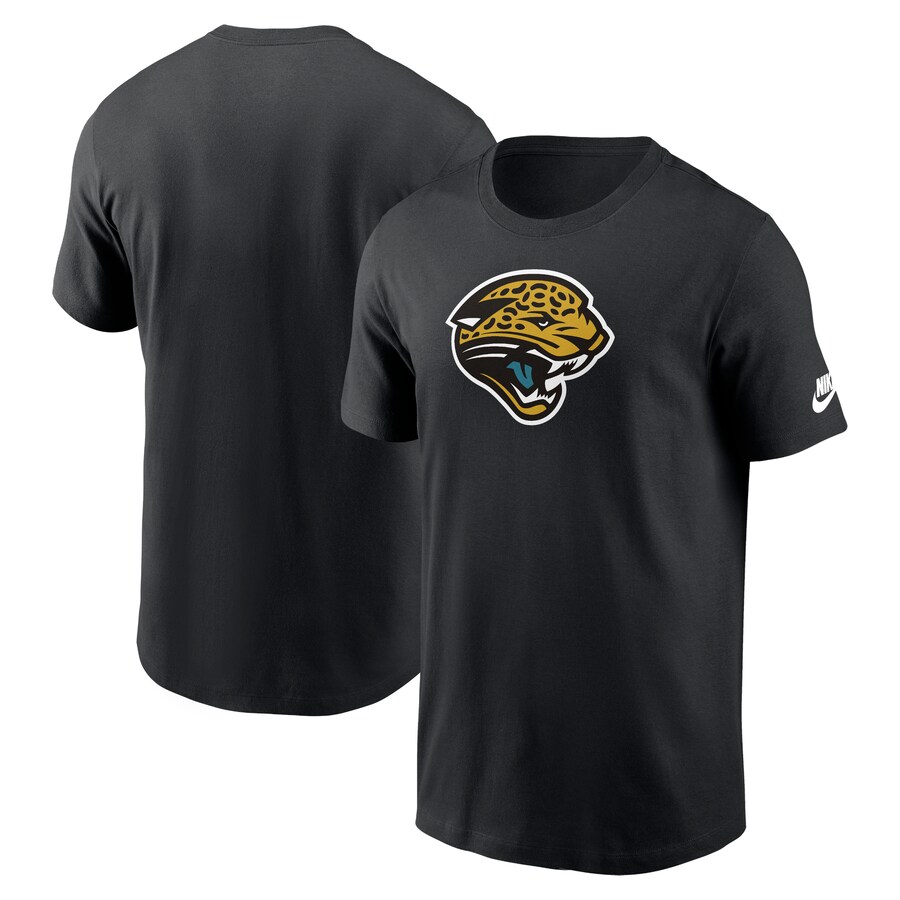 Men's Jacksonville Jaguars Nike Black Rewind Logo Essential T-Shirt - Jersey