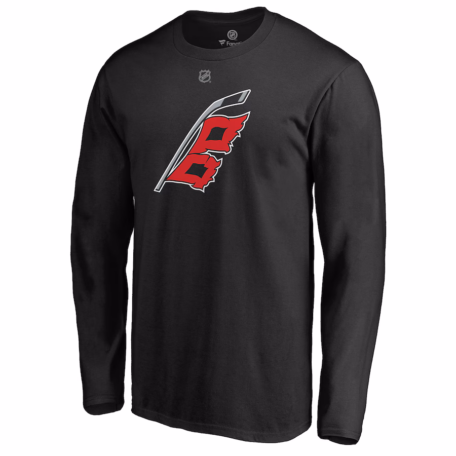 Men's Carolina Hurricanes Black Team Alternate Long Sleeve T-Shirt - Jersey