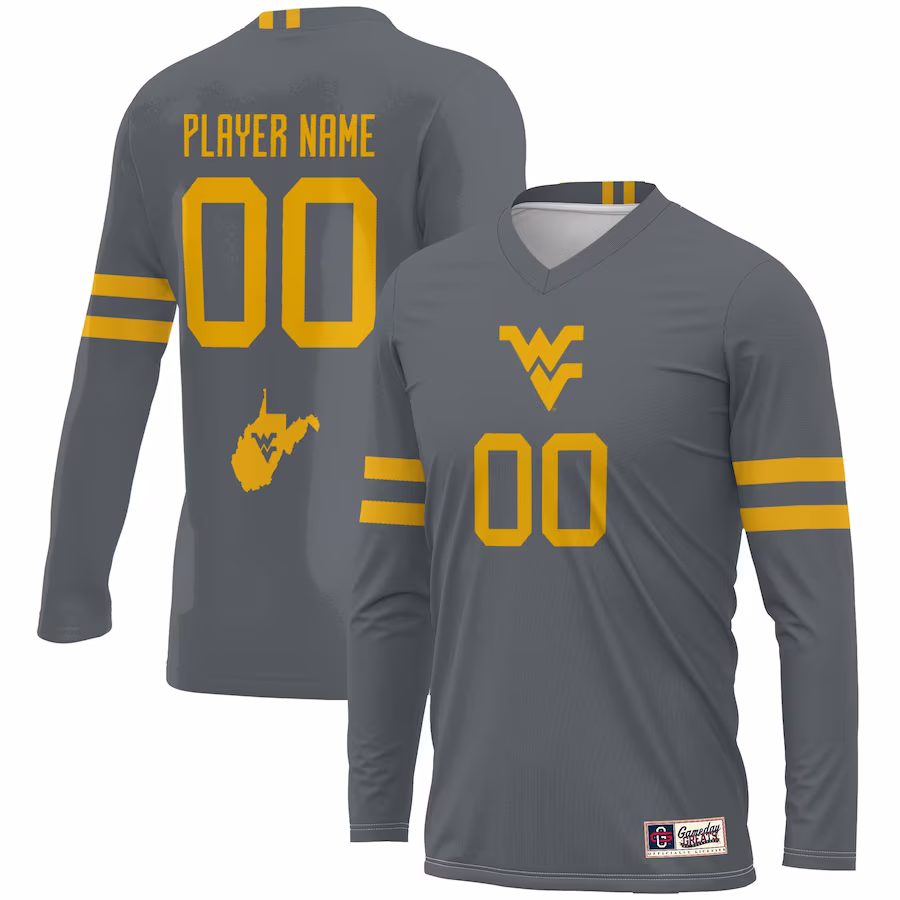 West Virginia Mountaineers GameDay Greats Unisex NIL Pick-A-Player Lightweight Volleyball Jersey - Gray - Jersey