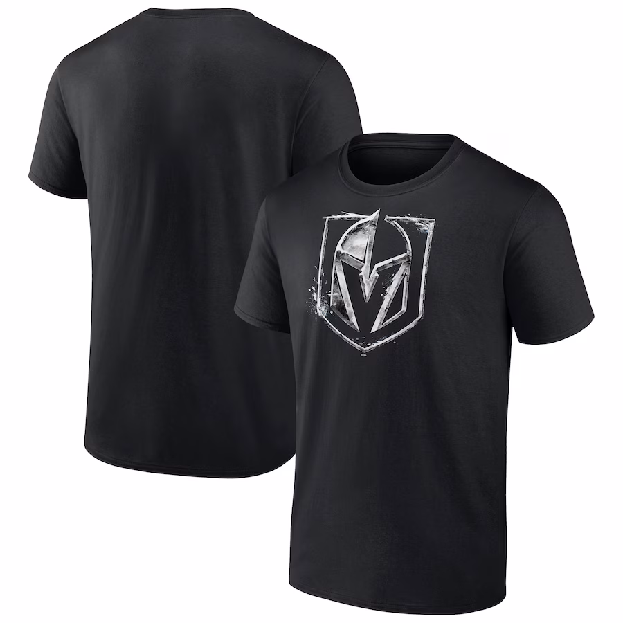 Men's Vegas Golden Knights Black Iced Out T-Shirt - Jersey