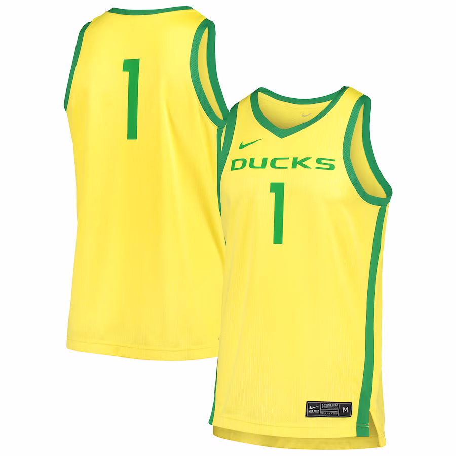 Oregon Ducks Nike Replica Basketball Jersey - Yellow - Jersey