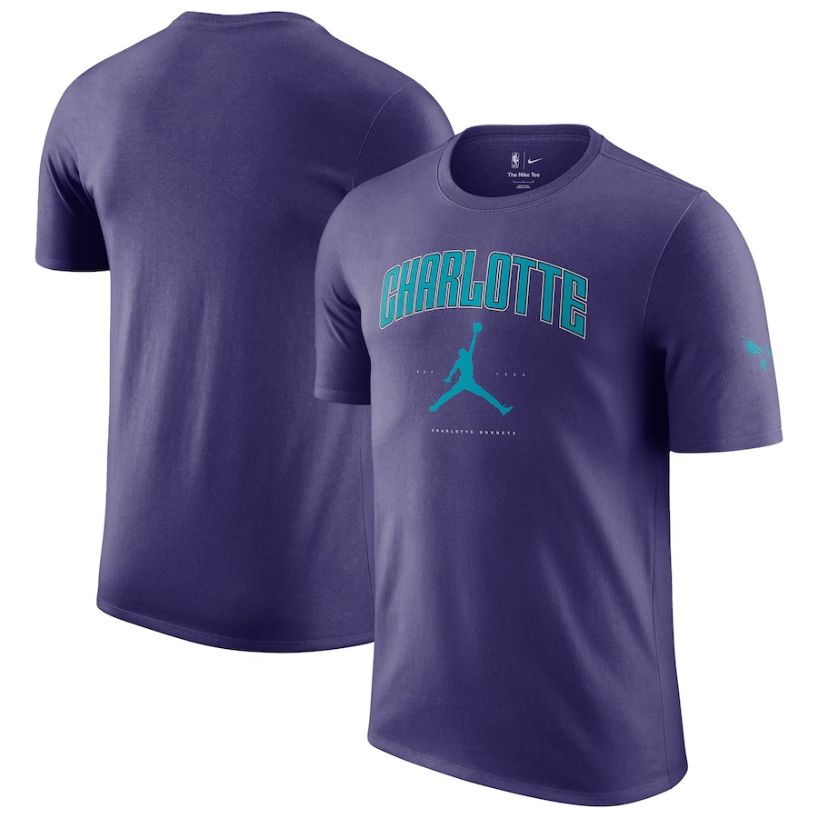Unisex Charlotte Hornets Jordan Brand Purple Essential Cities T-Shirt - Jersey