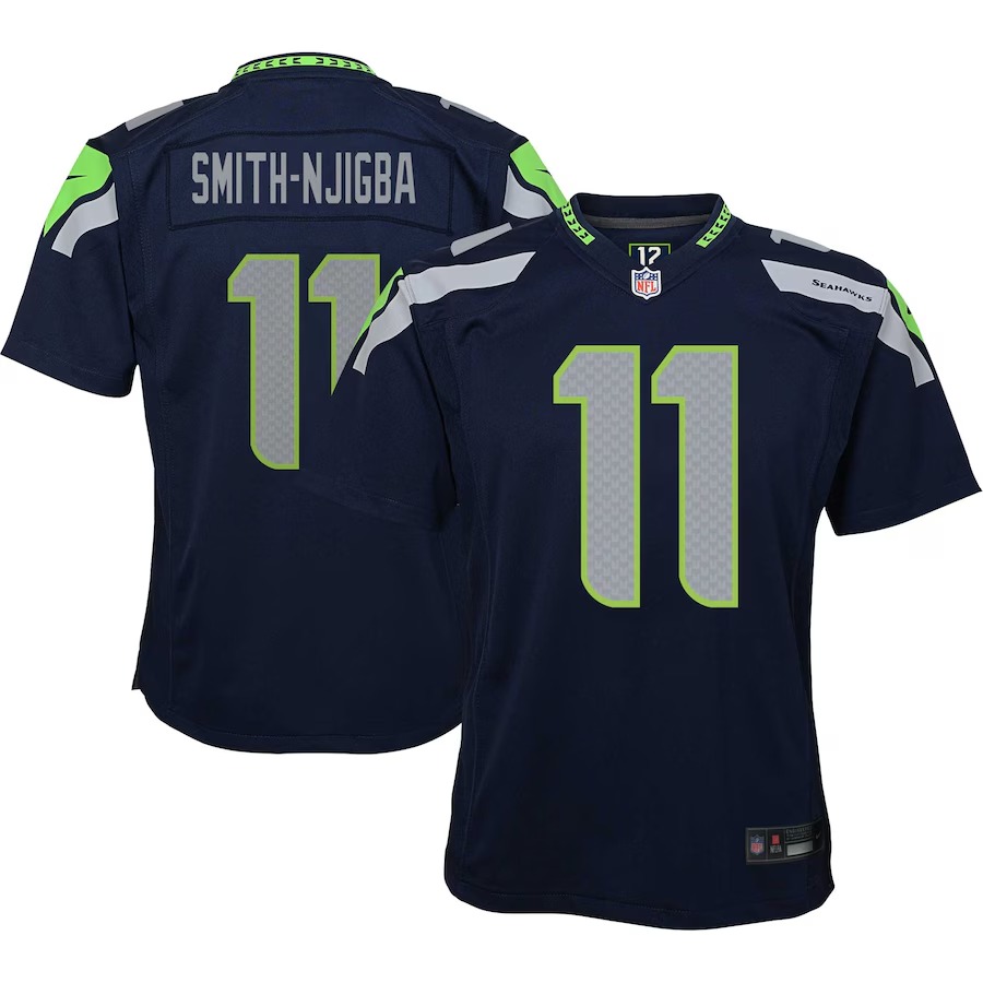 Youth Seattle Seahawks Jaxon Smith-Njigba Nike Navy Game Jersey - Jersey