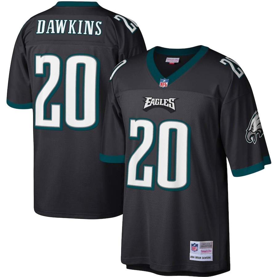 Men's Philadelphia Eagles Brian Dawkins Mitchell & Ness Black Legacy Replica Jersey - Jersey