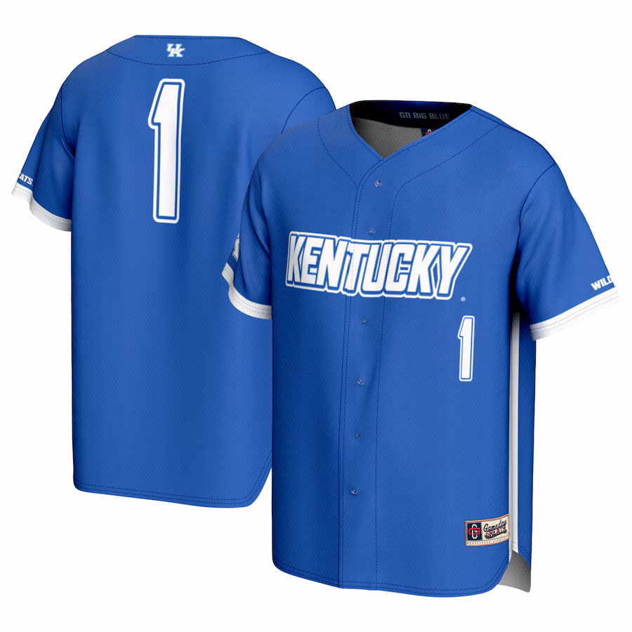 Youth GameDay Greats #1 Royal Kentucky Wildcats Lightweight Baseball Jersey - Jersey