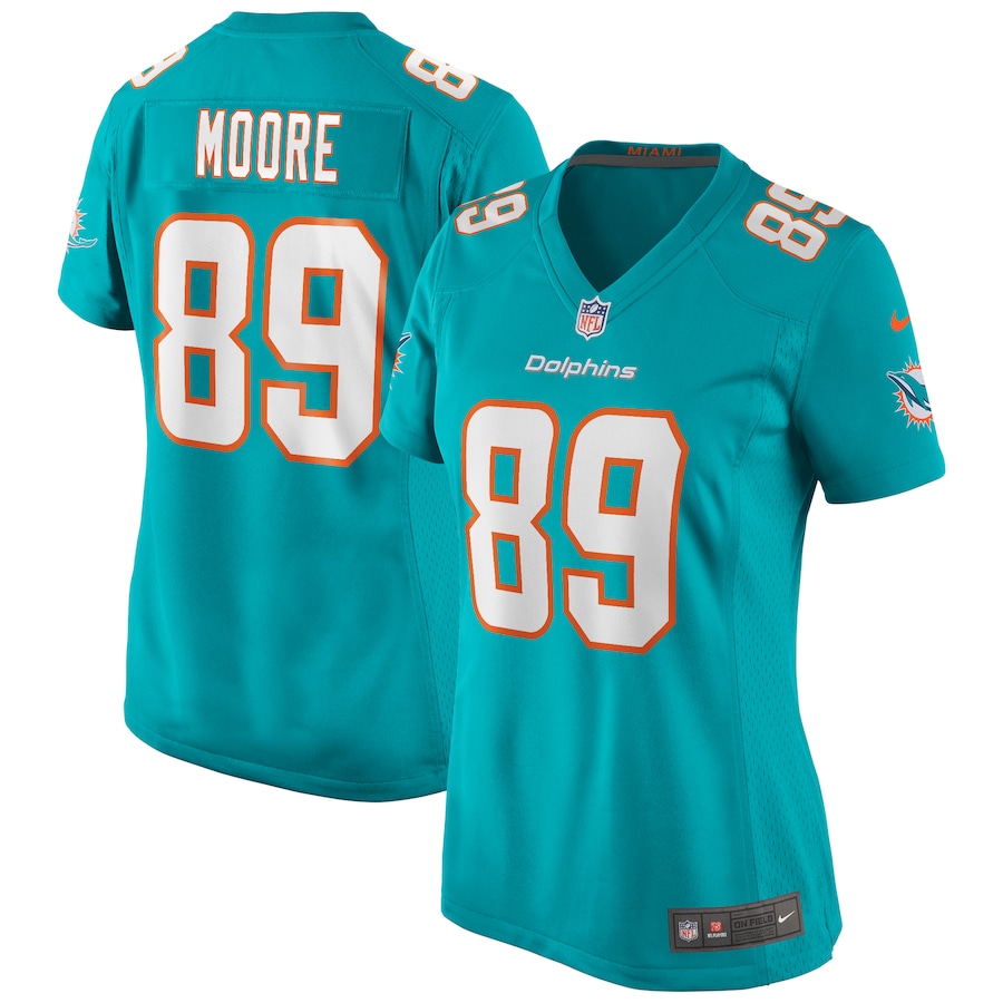 Women's Miami Dolphins Nat Moore Nike Aqua Game Retired Player Jersey - Jersey