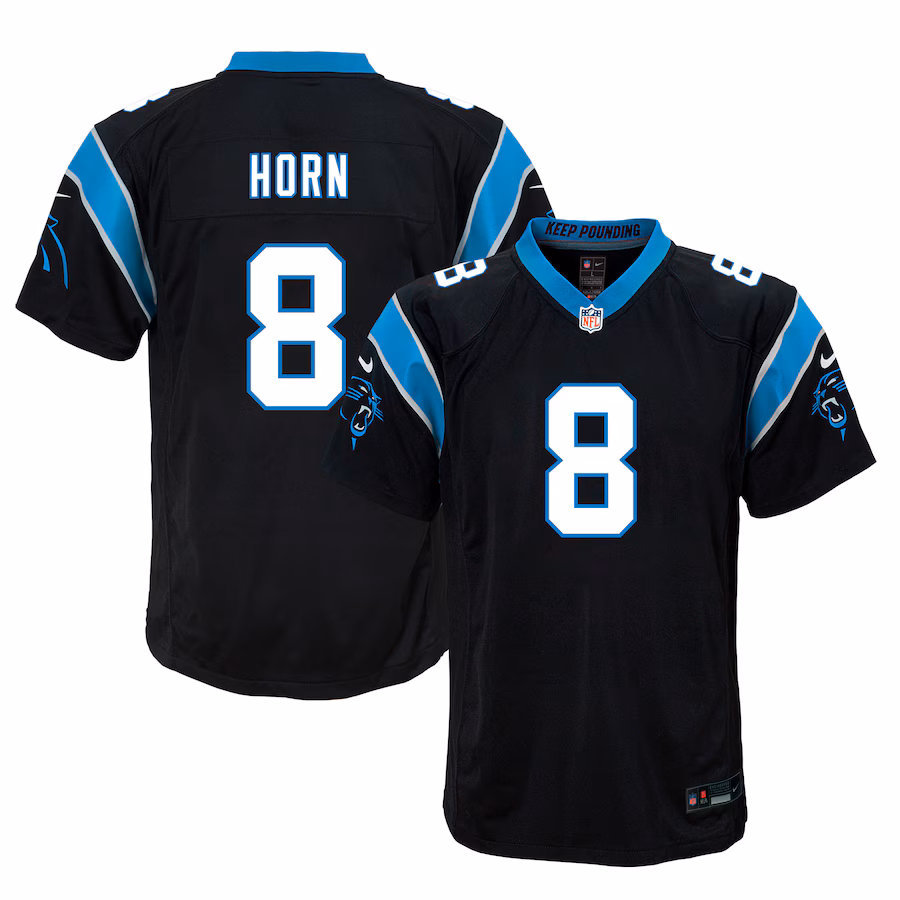 Youth Carolina Panthers Jaycee Horn Nike Black Game Jersey - Jersey