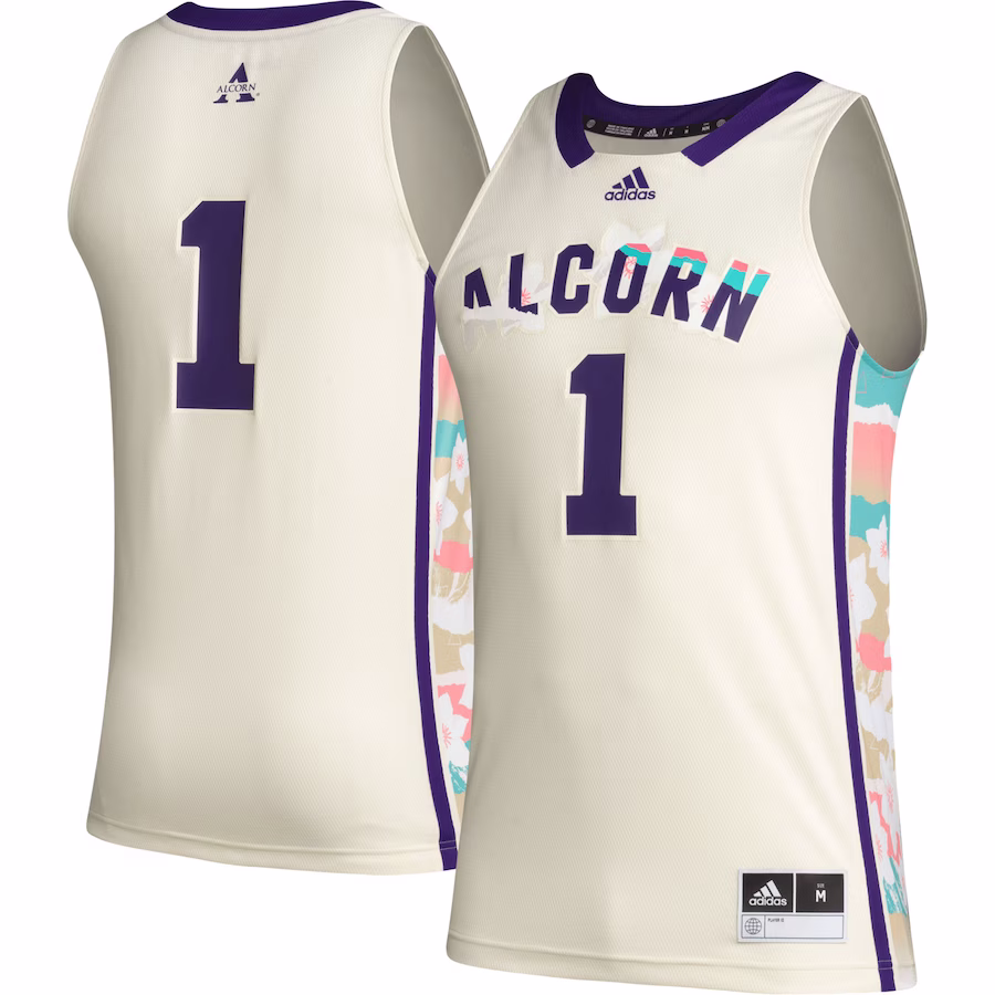 #1 Alcorn State Braves adidas Honoring Black Excellence Basketball Jersey - Khaki - Jersey