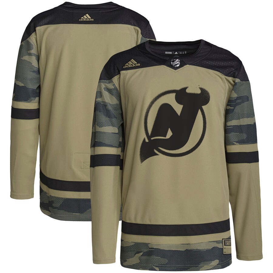 Men's New Jersey Devils adidas Camo Military Appreciation Team Authentic Practice Jersey - Jersey