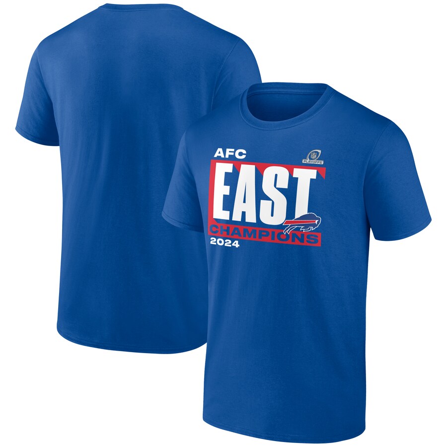 Men's Buffalo Bills Fanatics Royal 2024 AFC East Division Champions Conquer T-Shirt - Jersey