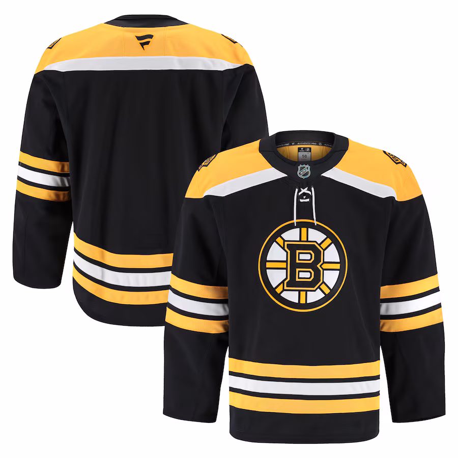 Men's Boston Bruins Fanatics Black Home Authentic Pro Jersey - Jersey