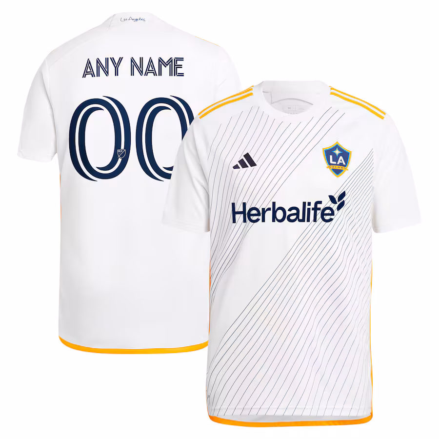 Men's LA Galaxy  adidas White 2024 Angeleno Kit Replica Custom Jersey - Jersey