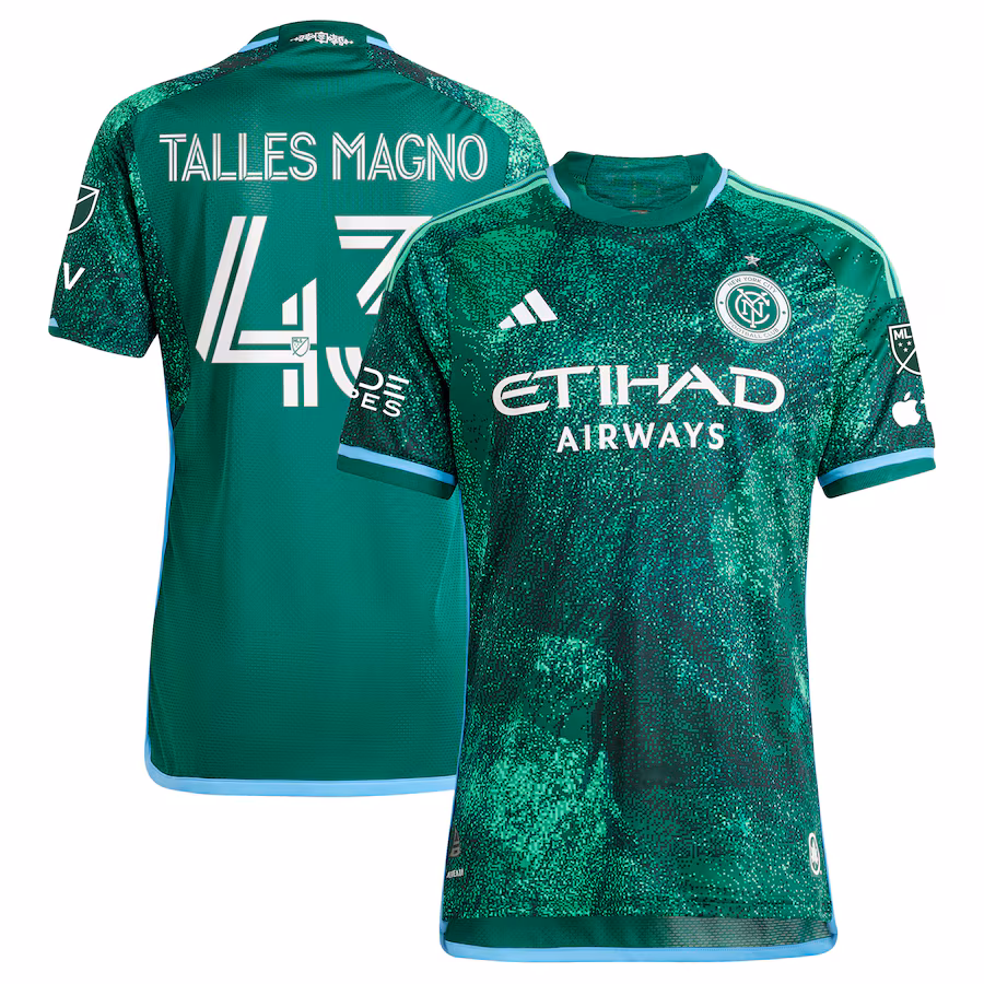 Men's New York City FC Talles Magno adidas Green 2023 The Parks Authentic Player Jersey - Jersey
