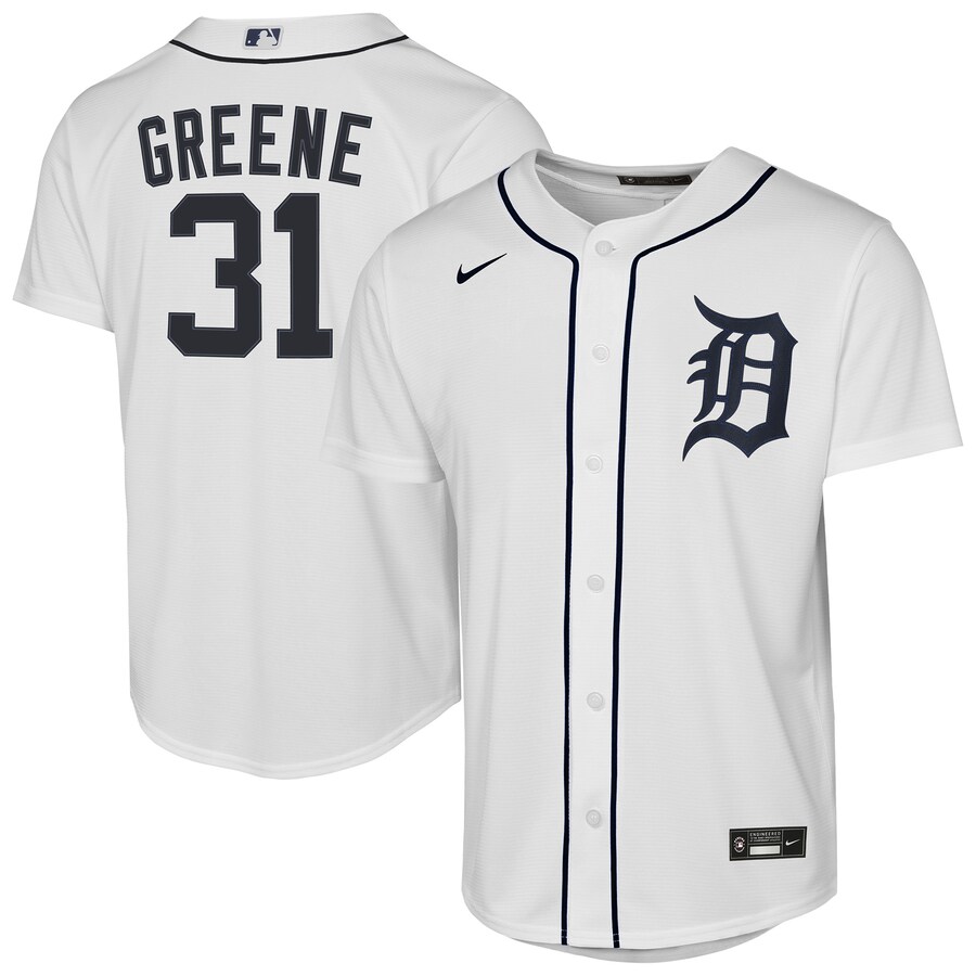Youth Detroit Tigers Riley Greene Nike White Home Replica Player Jersey - Jersey