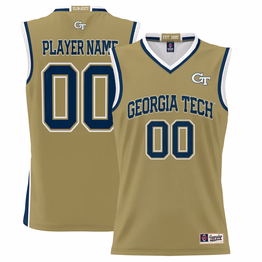 Georgia Tech Yellow Jackets GameDay Greats Youth NIL Pick-A-Player Women's Lightweight Basketball Jersey - Gold - Jersey
