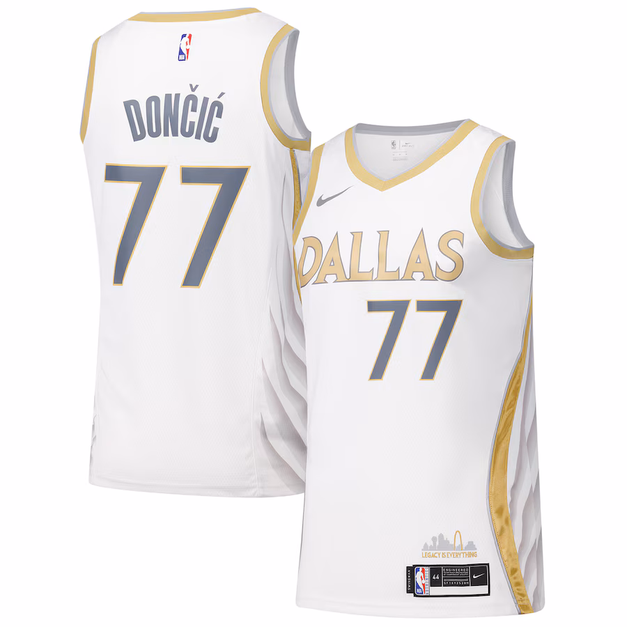 Men's Dallas Mavericks Nike White Swingman Player Jersey - City Edition - Jersey