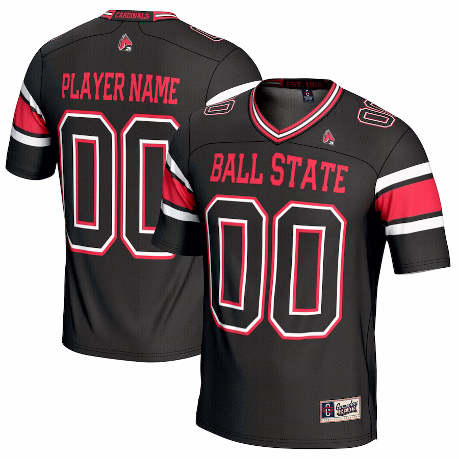 Ball State Cardinals GameDay Greats Youth NIL Pick-A-Player Football Jersey - Black - Jersey