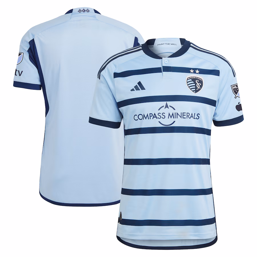 Men's Sporting Kansas City adidas Light Blue 2023 Hoops 4.0 Authentic Jersey - Jersey