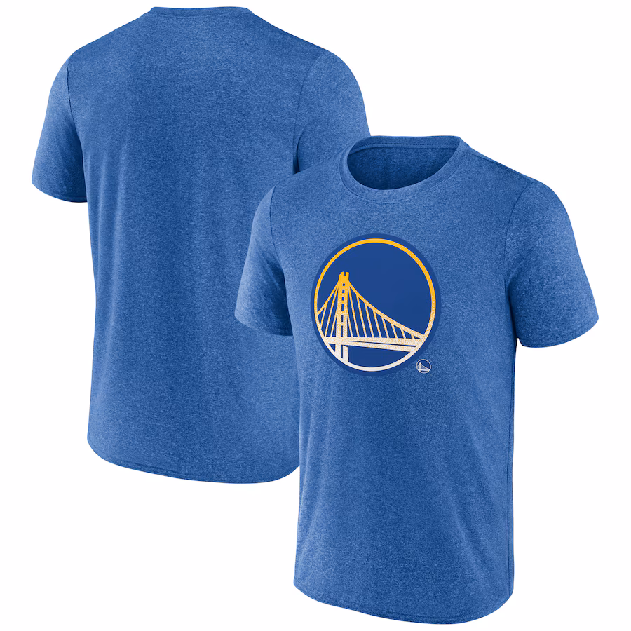 Men's Golden State Warriors Fanatics Heather Royal Iconic Overtime T-Shirt - Jersey