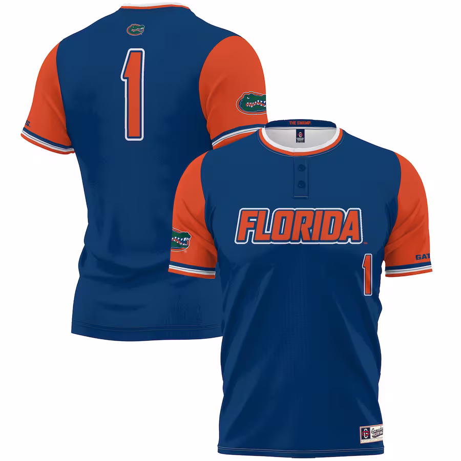 #1 Florida Gators GameDay Greats Youth Lightweight Softball Jersey - Royal - Jersey