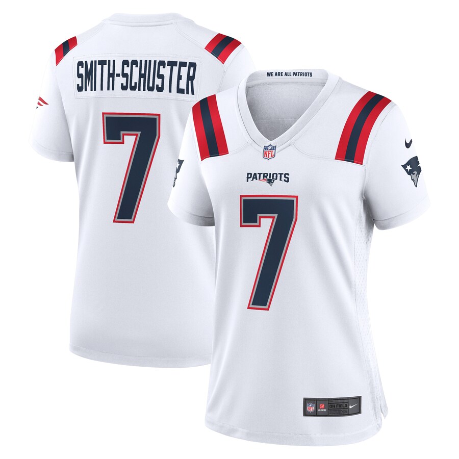 Women's New England Patriots JuJu Smith-Schuster Nike White Game Player Jersey - Jersey