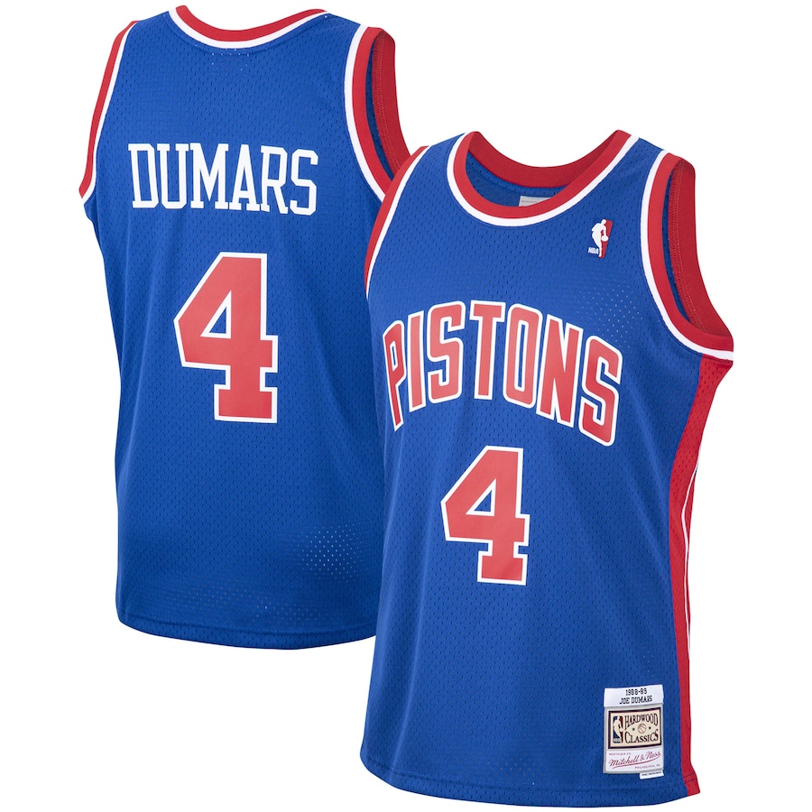 Men's Detroit Pistons Joe Dumars Mitchell & Ness Blue 1988/89 Hardwood Classics Swingman Jersey - Jersey